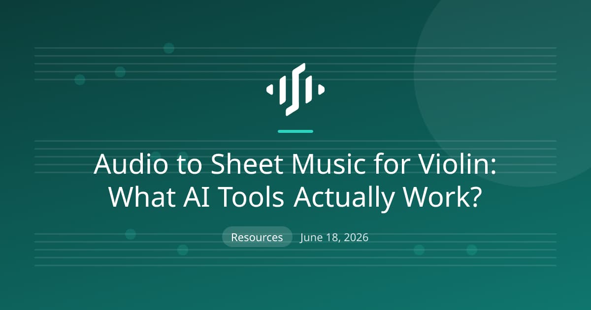 Audio to sheet music for violin: where AI handles the notes and where double stops and vibrato trip it up