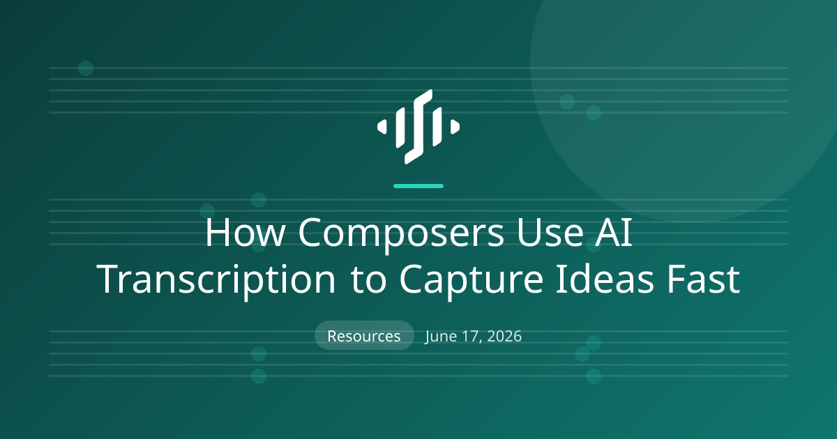 Composers using AI transcription to turn hummed or improvised fragments into a library of notated sketches