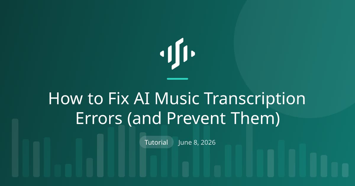 Fixing and preventing AI music transcription errors: where they come from, editing in the piano roll, and when to re-run