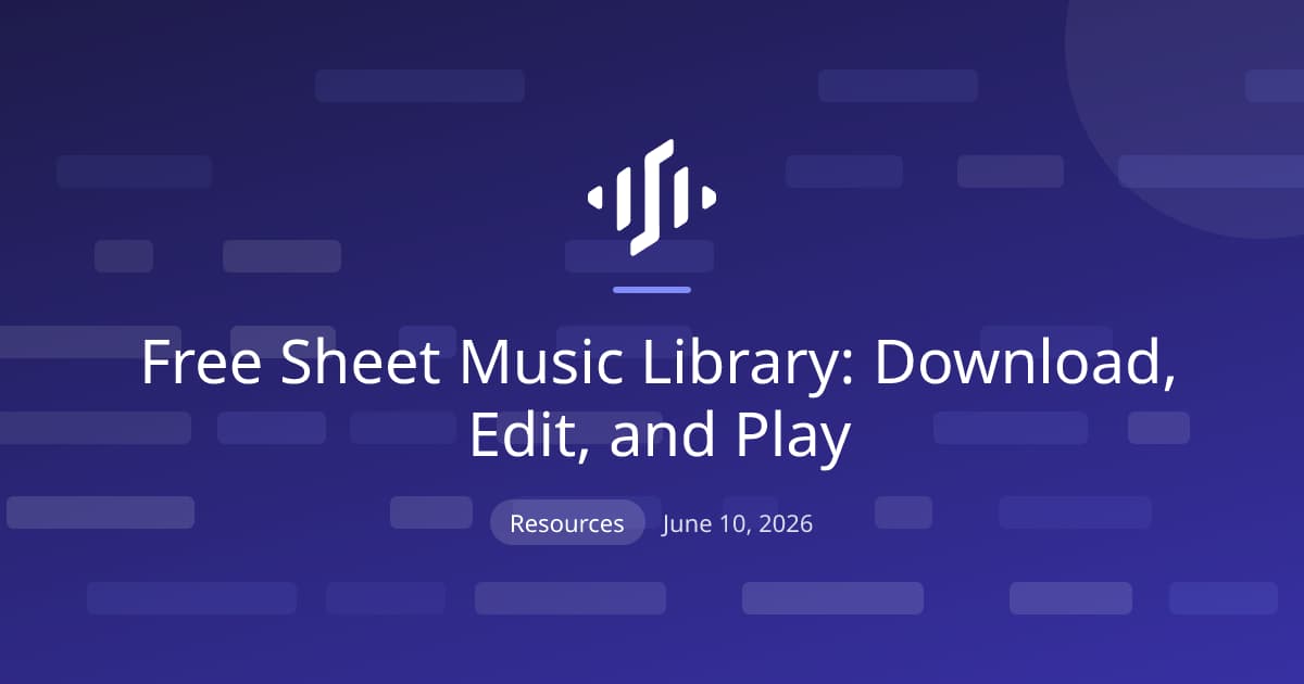 Songscription's free sheet music library: browse interactive scores, download PDF, MIDI, or MusicXML, and edit them in the piano roll