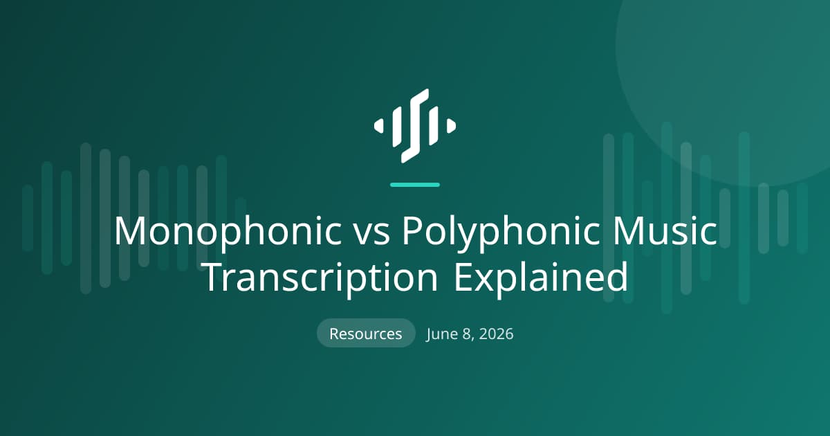 Monophonic vs polyphonic music transcription explained: why polyphonic audio is harder and what to check in a tool