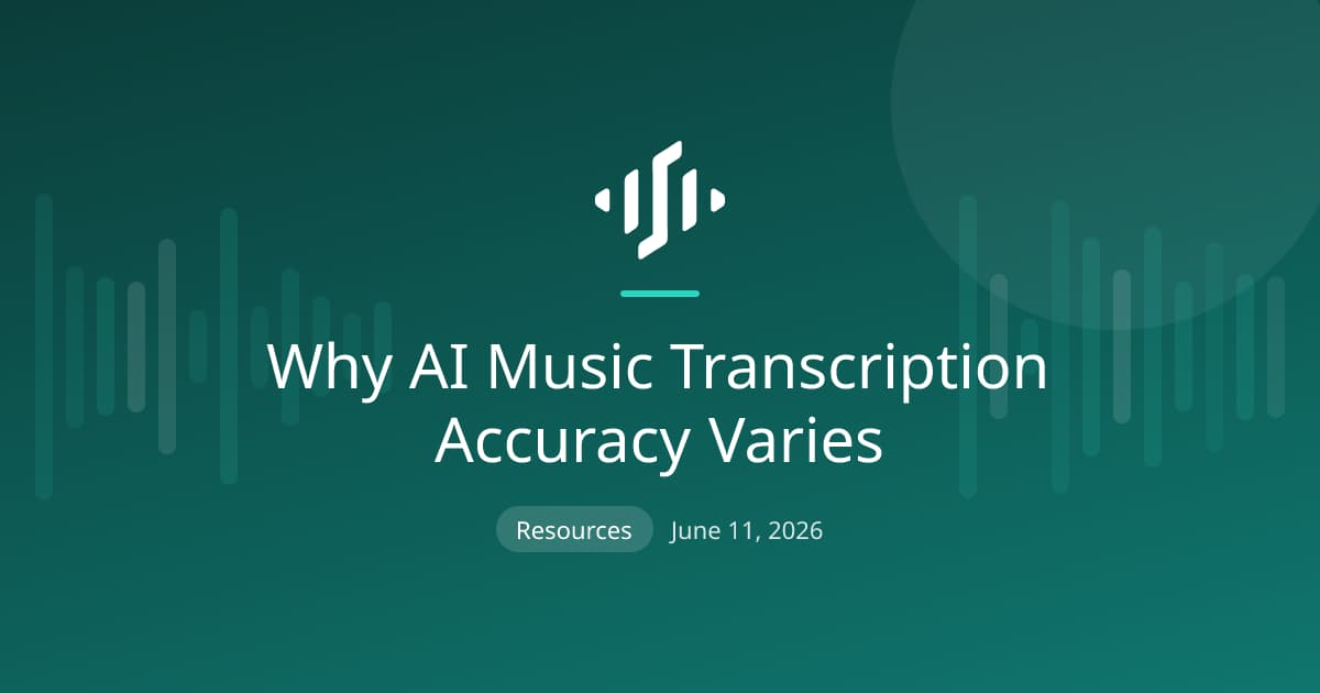Why AI music transcription accuracy varies with the recording and model, and how to get the cleanest result